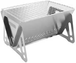 Camping Campfire Grill Portable Folding Barbecue Grill Net Firewood Stove Stainless Steel Grill Stove Instant Foldable & Easy Portability For Outdoor Barbecues Camping Traveling Picnics Garden Party