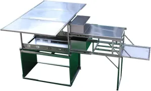 Camping Folding Table Car Mobile Kitchen Outdoor Camping Stove Portable Multi-Function Folding Table Self-Driving Tour Outdoor Equipment Easy to Carry for Outdoor Picnic Beach