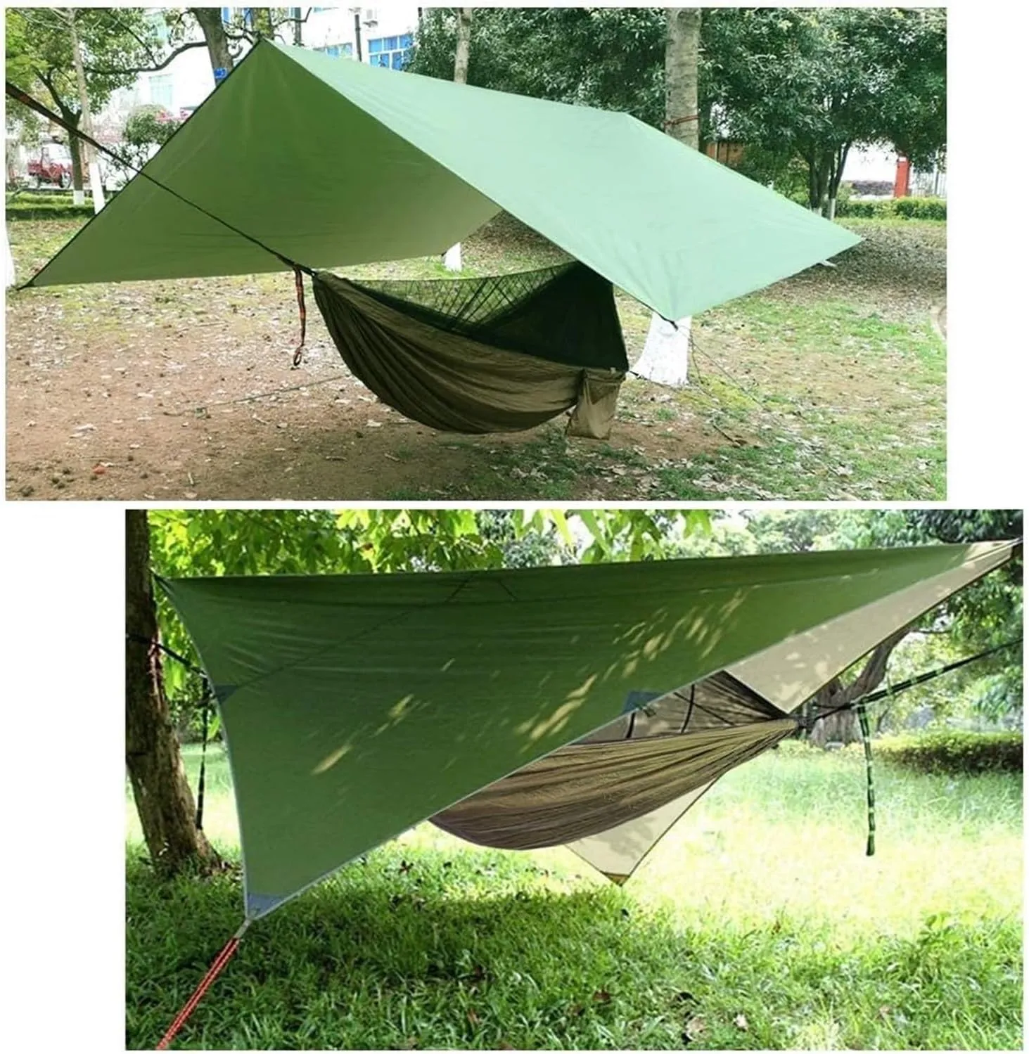 Camping Hammock Set Portable Single Hammock,Camping Hammock with Mosquito Net, Parachute Cloth Hammock for Camping, Backpacking Hikes, Outdoor Backyard (Color : C)