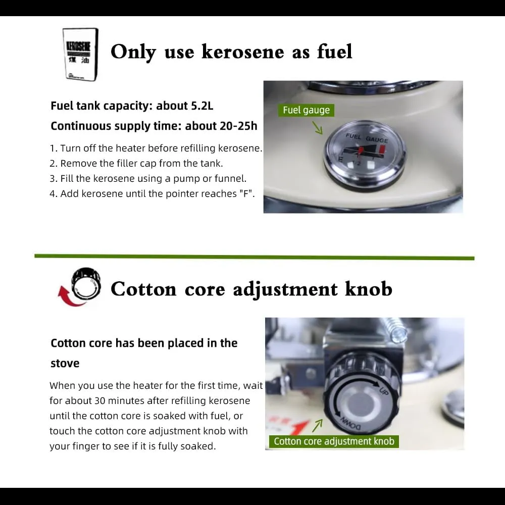 Camping Kerosene Oil Heater Multifunctional Kerosene Stove Adjustable Kerosene