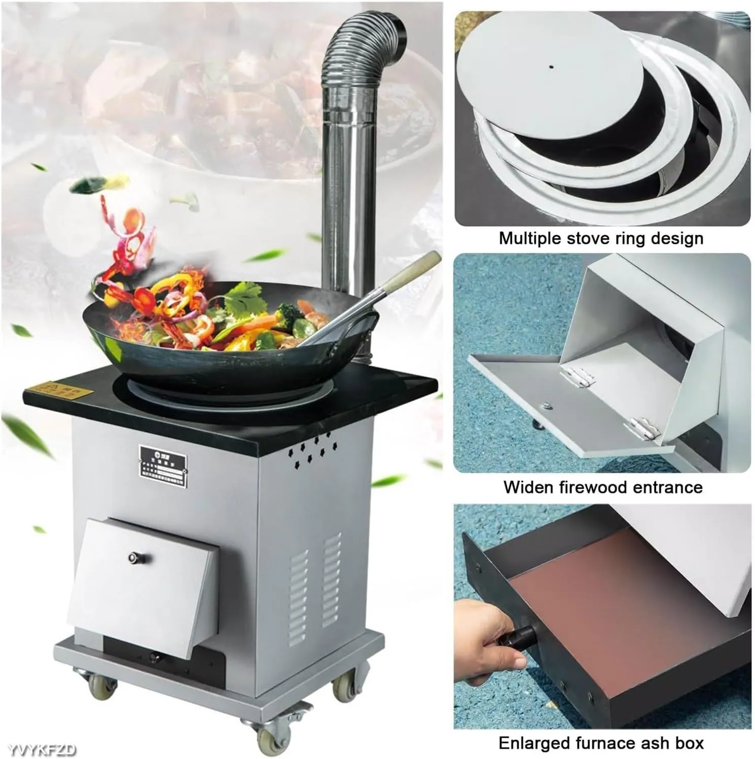 Camping Outdoor Portable Winter Camping Tent Stove, Barbecue Cooking Family Travel 2-3 People 55x40cm (Size : 60x50cm)
