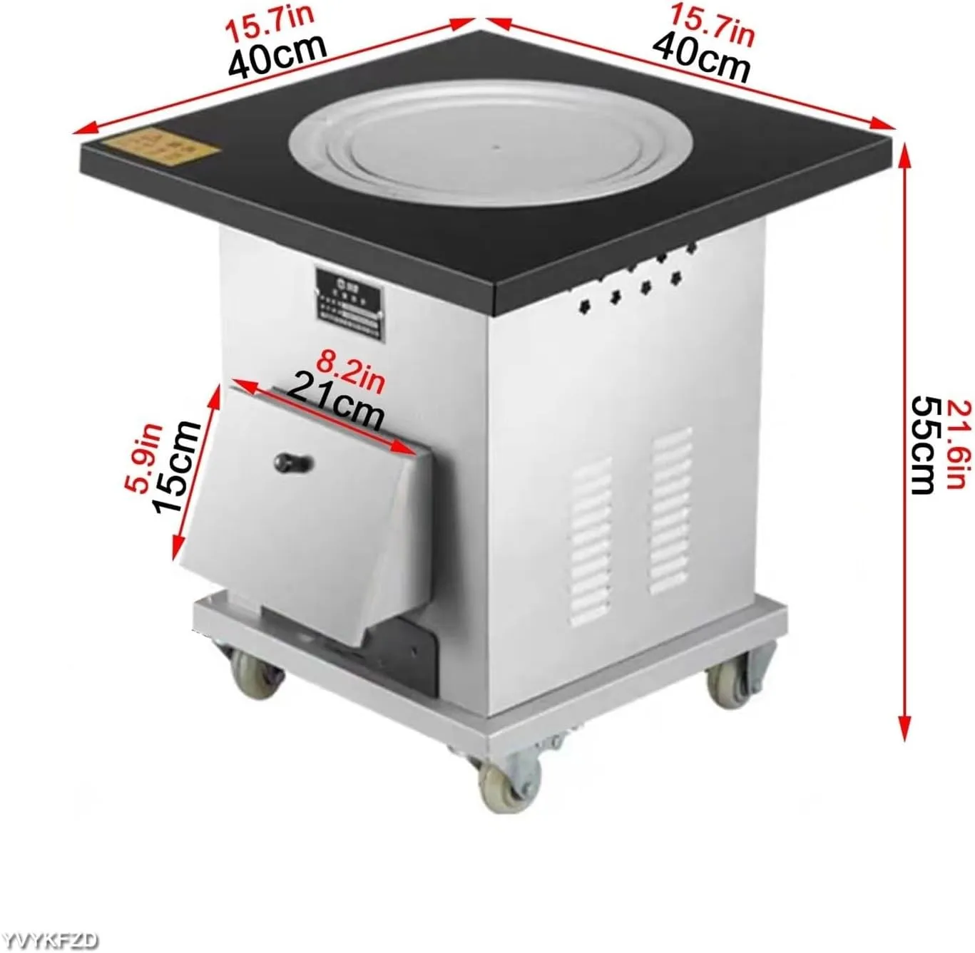 Camping Outdoor Portable Winter Camping Tent Stove, Barbecue Cooking Family Travel 2-3 People 55x40cm (Size : 60x50cm)