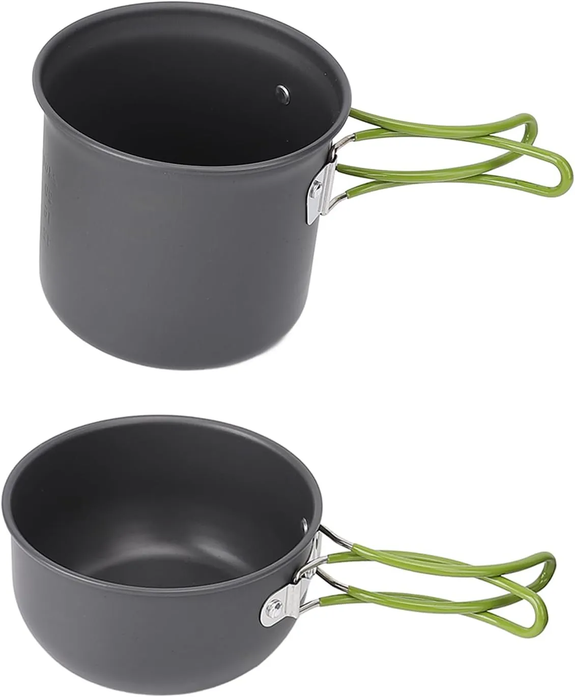 Camping Pots, Aluminum Alloy Pot Spoon Fork Kit with Carry Bag for 1 To 2 People Camping Cooking Set