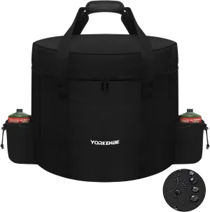 Camping Stove Carry bag, Compatible with Coleman 4-in-1 Portable Propane Camping Stove, with Padded Handle, 2 Adjustable Pockets, Fits Grills/Stoves up to 18.1 x 18.1x 18.1 Inches