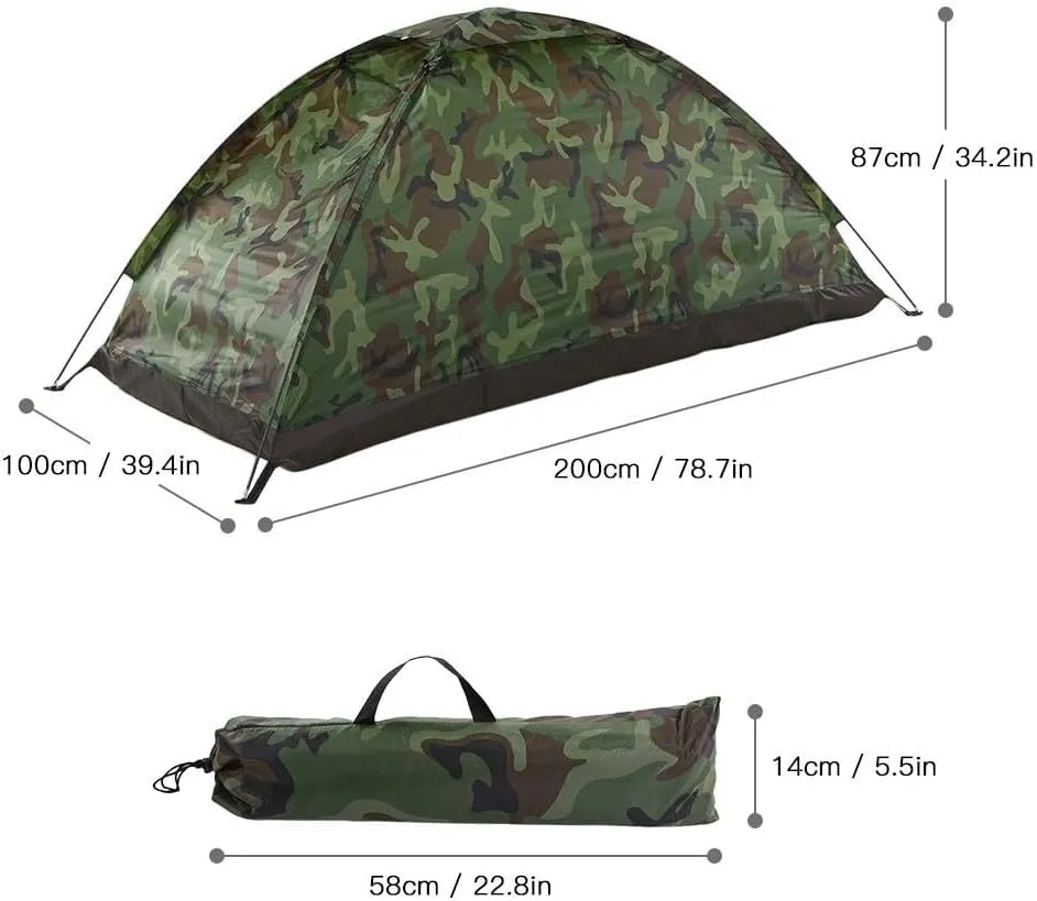 Camping Tent, 1-2 Person Dome Tent for Easy Setup in Under 10 Mins, Tent for Camping, Festivals, Backyard, Sleepovers, Outdoor Hiking
