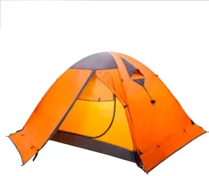 Camping Tent 4-Season Winter Warm Tent 3-4 Persons Double-Layer Waterproof Snow Tent with Carry Bag for Camping Hiking Travel Climbing Triangle Canvas Teepee