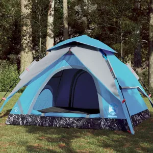 Camping Tent Dome 4-Person Blue Quick Release4,55KG