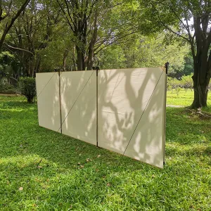 Camping Windbreaks Stove Windscreen Waterproof Oxford Cloth, Camping Beach Windshield Shelter, Backpack Portable Sunshade Screen, Outdoor Caravan Privacy Fence, for Garden Grills BBQ Picnic