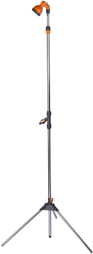 CAMPLUX Portable Poolside Outdoor Shower with on/off Valve and Tripod Stand