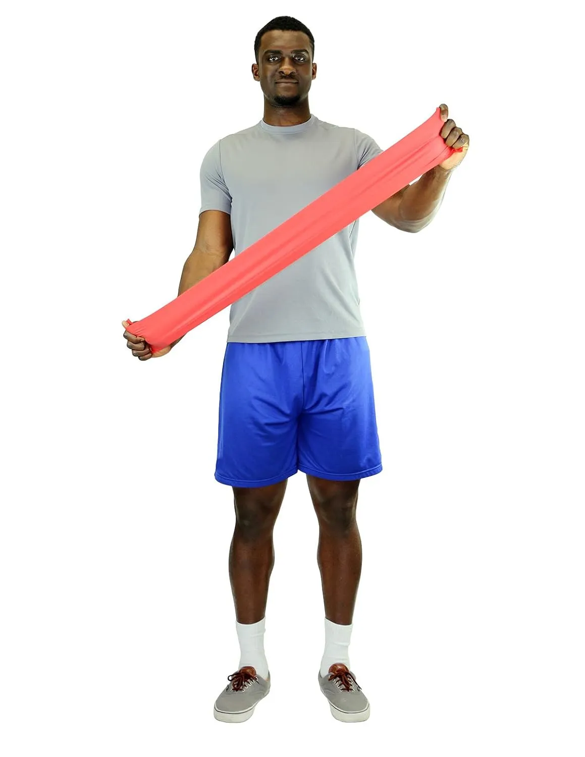 Cando W58512 Low Powder Exercise Band, 50 yd Length, Red, Light