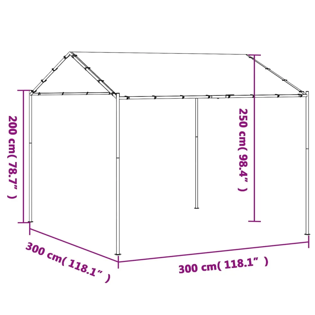 Canopy Tent Anthracite 3x3 m Steel and Fabric