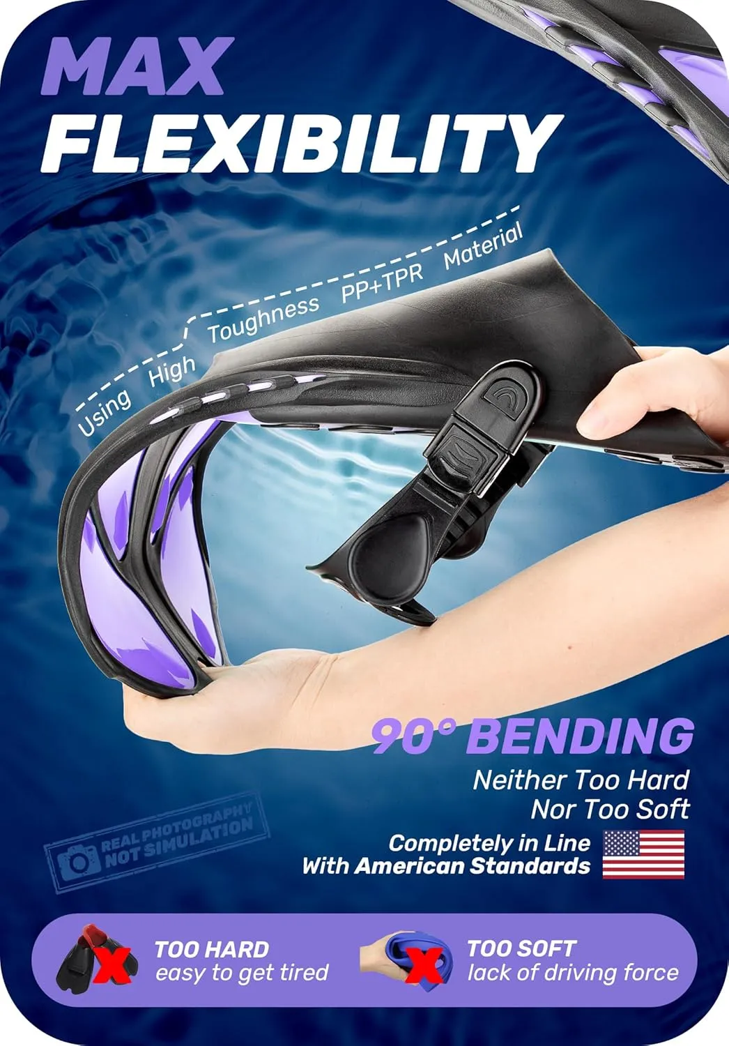 CAPAS Snorkel Fins, Swim Fins Travel Size Short Adjustable for Snorkeling Diving Adult Men Women Kids Open Heel Swimming Flippers
