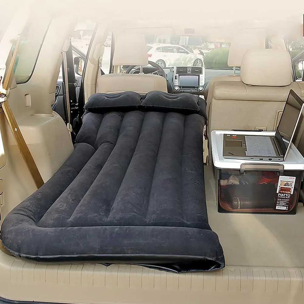Car Inflatable Mattress for Jeep Compass 2007-2012 2013 2014 2015 2016 2017 Portable Car Air Bed Rear Trunk Camping Bed Back Seat Air Mattress Folding Air Bed Cushion,Black