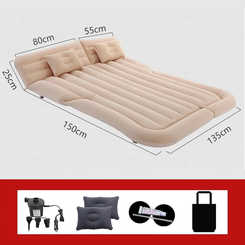 Car Inflatable Mattress for Jeep Compass 2007-2012 2013 2014 2015 2016 2017 Portable Car Air Bed Rear Trunk Camping Bed Back Seat Air Mattress Folding Air Bed Cushion,Black