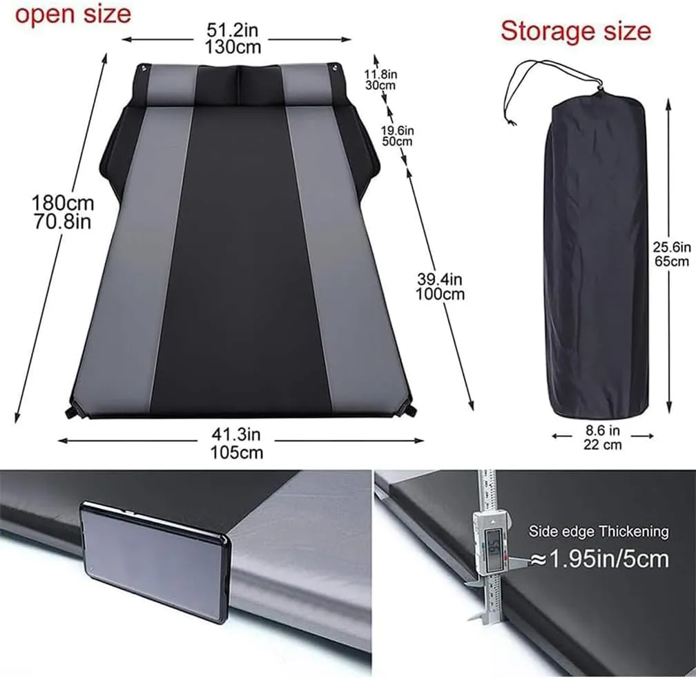 Car Inflatable Mattress, for Jeep Compass 2017-2024 Outdoor Camping Travel Portable Sleeping Pad AdjustableWear Resistant, Auto Accessories,D-Green