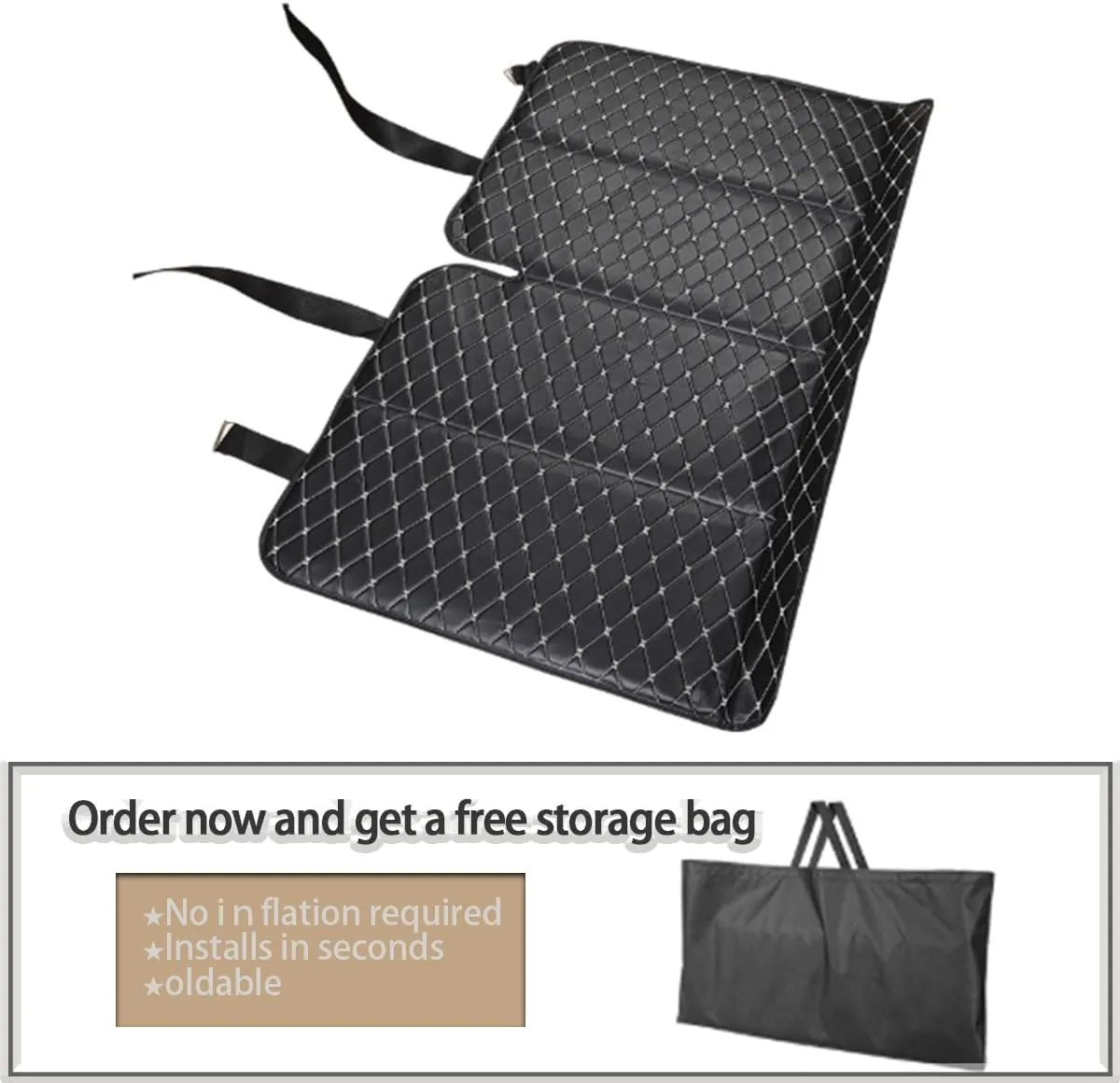 Car Rear Sleeping Mat for Jeep Compass 2007-2011 2012 2013 2014 2015 2016 2017 Portable Back Seat Folding Bed Waterproof and Moisture-Proof Mattress Long Trip Lounge Pad,Black-S[128 * 80cm]