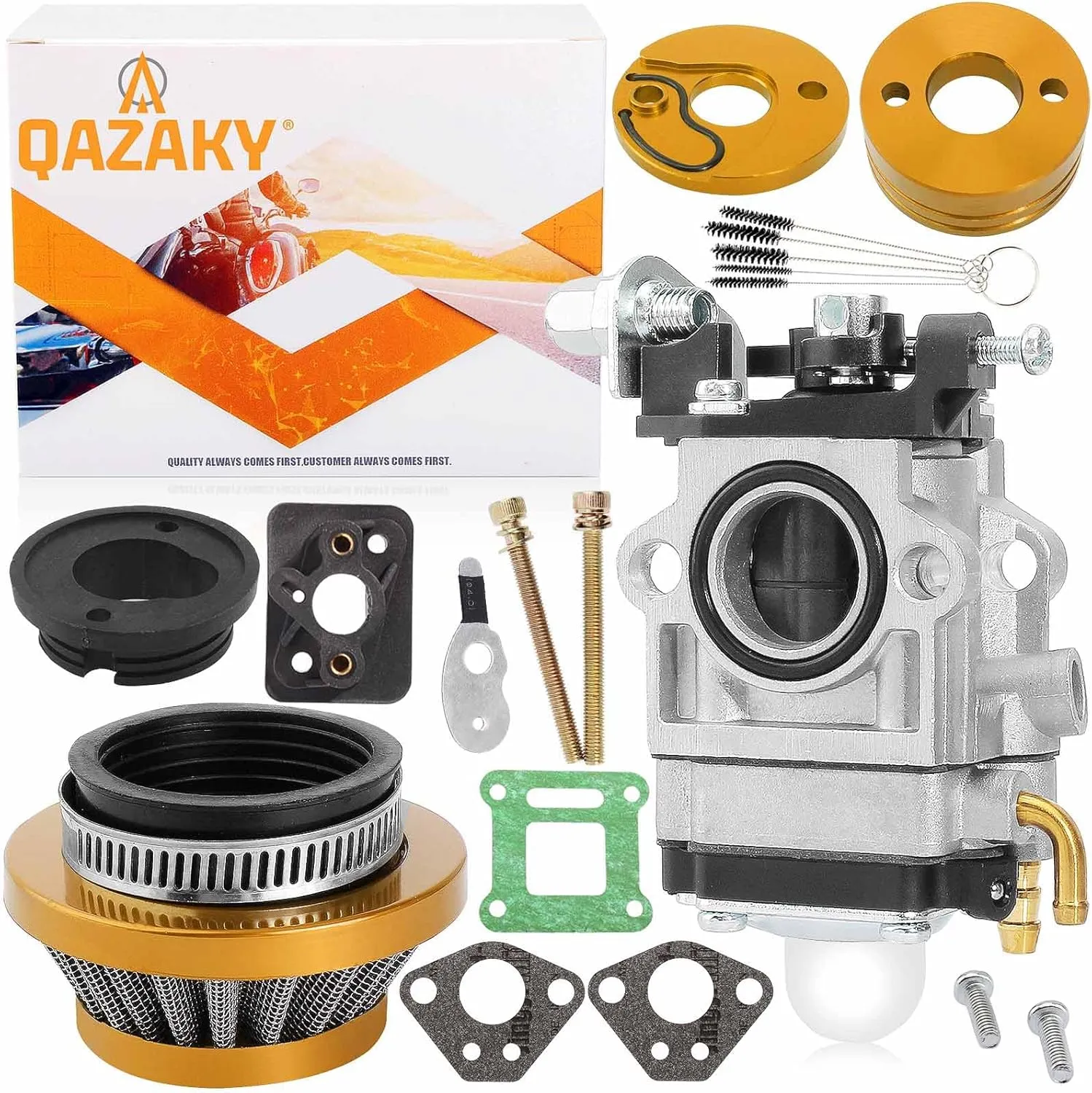 Carburetor for 33cc 40cc 43cc 47cc 49cc 50cc 52cc Dirt Bike Mini Pocket Rocket Kids Bike 2-Stroke Engine Scooter ATV Quad Chopper Moped Go Kart Motorcycle Go Ped Kragen Redmax Shindaiwa Tanaka
