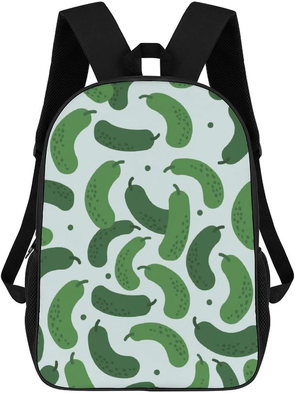 Cartoon Cucumber Pattern Backpack for Worker Business Hiking Travel Bag Shoulders Bag