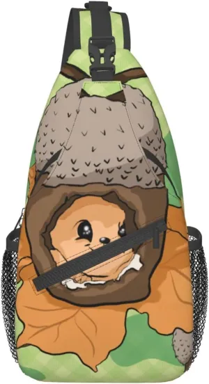 Cartoon Squirrel Pattern Outdoor Hiking Backpack > Suitable For Men And Women Riding Strong And Sturdy High Storage Capacity Daily Travel