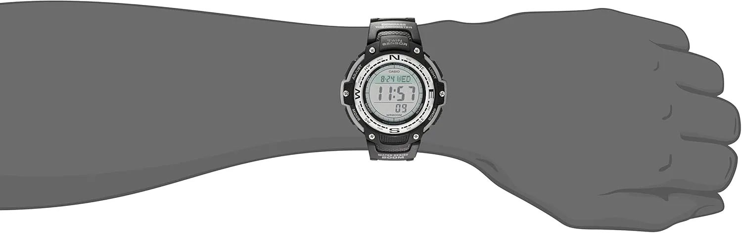 Casio SGW100 Series | Digital Watch & Compass | 200M WR | 100 SEC Stopwatch | Twin Sensor for Direction & Temperature | Low Temp Resistant | World Time | Auto Calendar | Multi Alarm