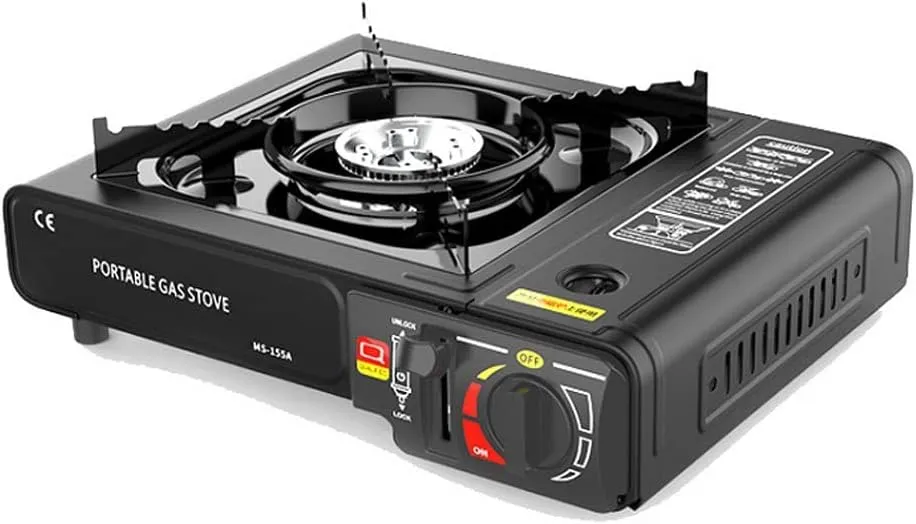 Cassette Stove Portable Gases Butanes Stove 2.9KW with Pio Ignition for Cooking Camping Pincnic Backpacking Hiking Barbecue