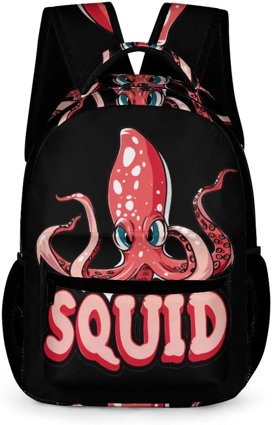 Cephalopod Squid Travel Backpack Cute Laptop Bag Aesthetic Campus Backpack Casual Daypack