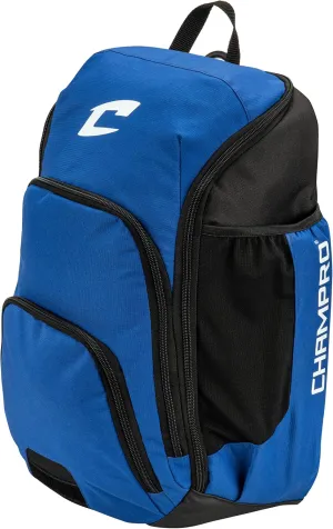 Champro Seige Backpack, Royal, 18" H x 12" W x 8" D