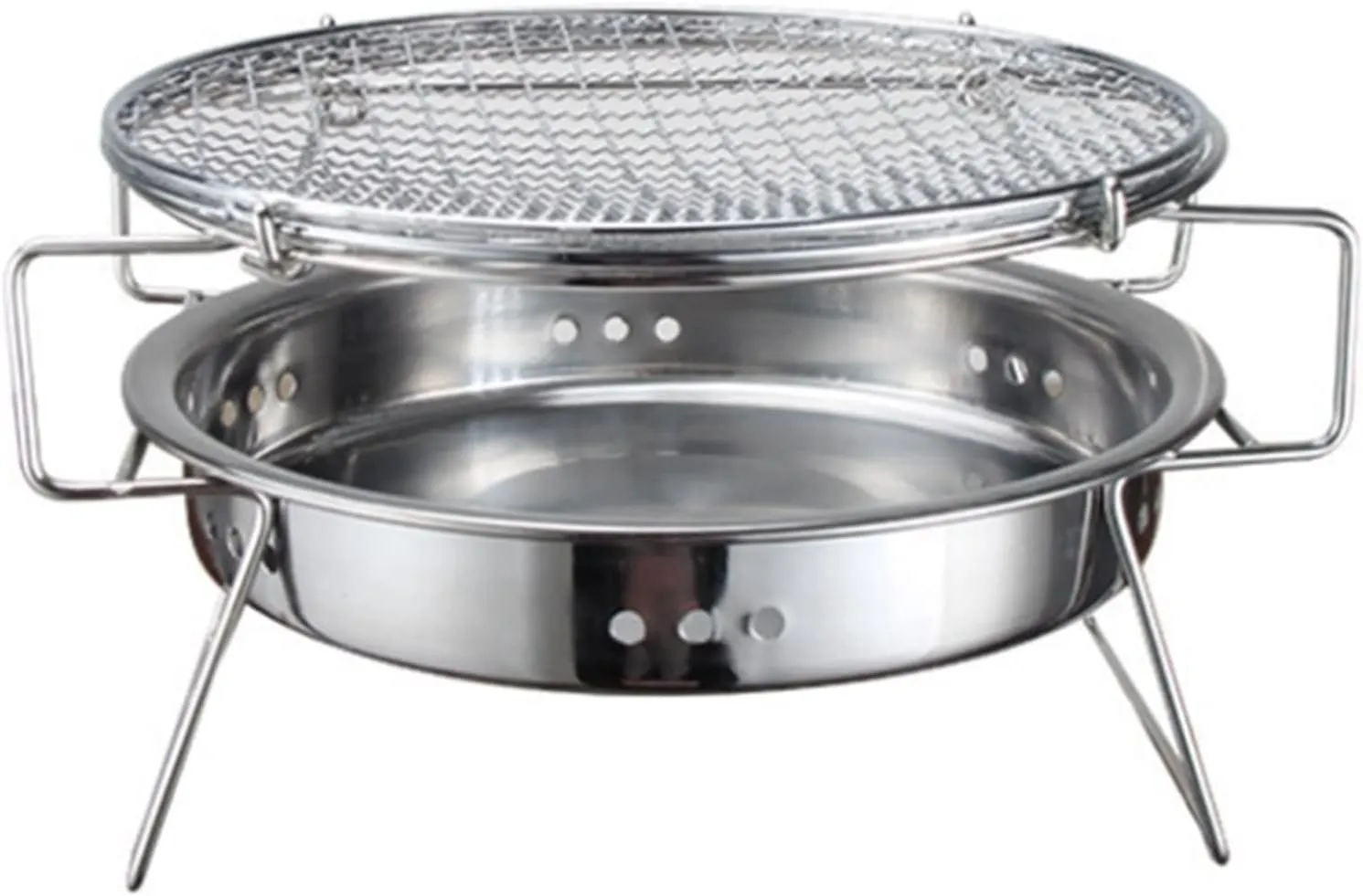 Charcoal Grills Barbecue Stove Stainless Steel Outdoor Portable Picnic Folding Grilling Net Camping Equipment