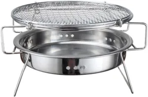 Charcoal Grills Barbecue Stove Stainless Steel Outdoor Portable Picnic Folding Grilling Net Camping Equipment