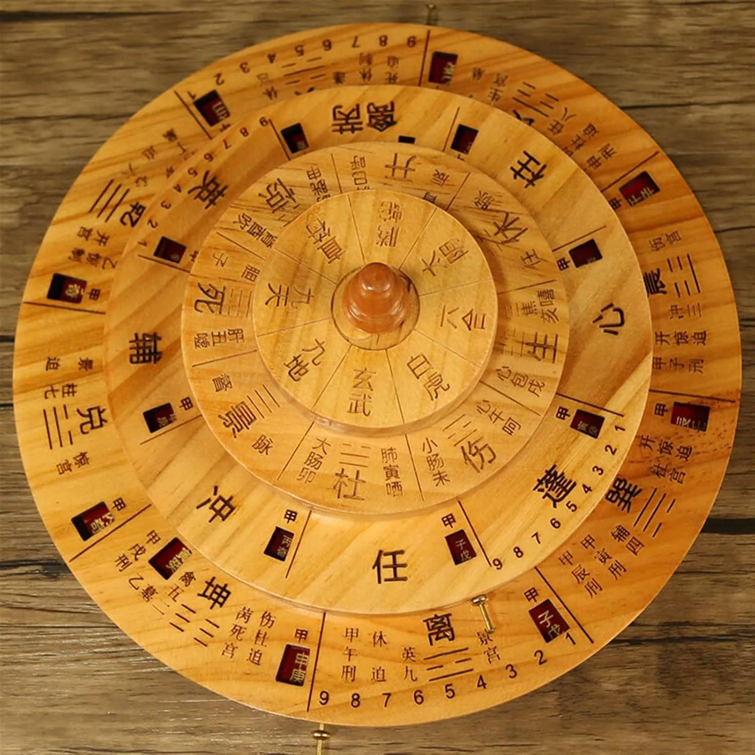 Chinese Compass Compass I Ching Turntable Hand-held Ornaments Handmade Compass Feng Shui Plate Compass (Color : B) (C)