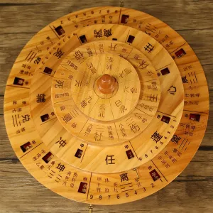 Chinese Compass Compass I Ching Turntable Hand-held Ornaments Handmade Compass Feng Shui Plate Compass (Color : B) (C)