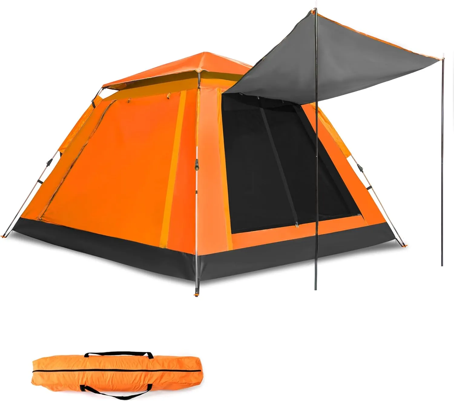 cho Pop up Tent for Camping for 4 Person Tent Large Beach Tent Portable Family Camping Light Weight Tent for Backpacking Hiking Traveling with Sun Shade