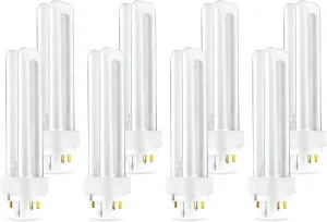 Circle - PLC-18W 835, 4 Pin G24q-2, 18 Watt Double Tube, Fluorescent Light Bulb, Replaces Sylvania 20672 - CF18DD/E/835/ECO, Philips 38332-3- PL-C 18W/835/4P/ALTO (3500 Kelvin, Soft White) (8 Pack)