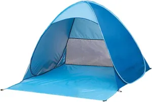 Collapsible Beach Tent Quick-Open Automatic Sun Shelter for Camping Outdoor Portable Tent Tote Bag