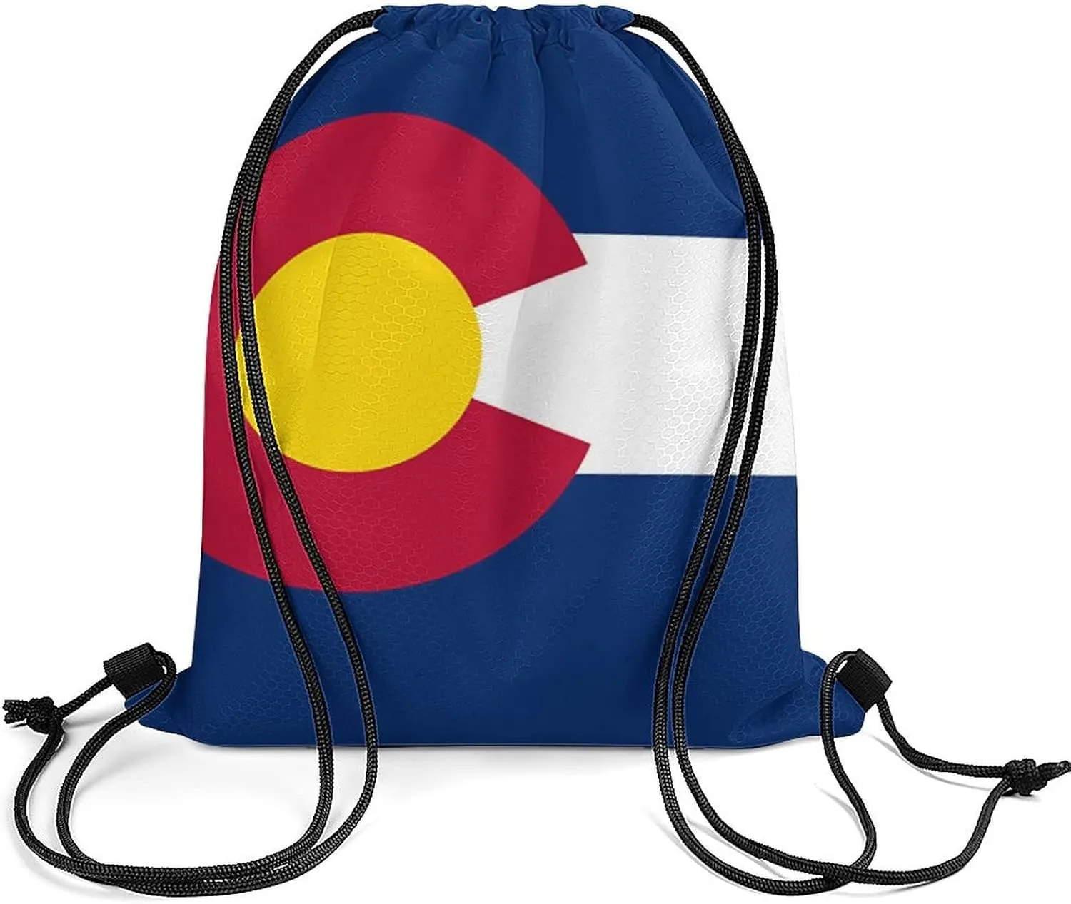 Colorado State Flag Drawstring Backpack Sports Gym Sackpack Water Resistant String Bag for Women Men