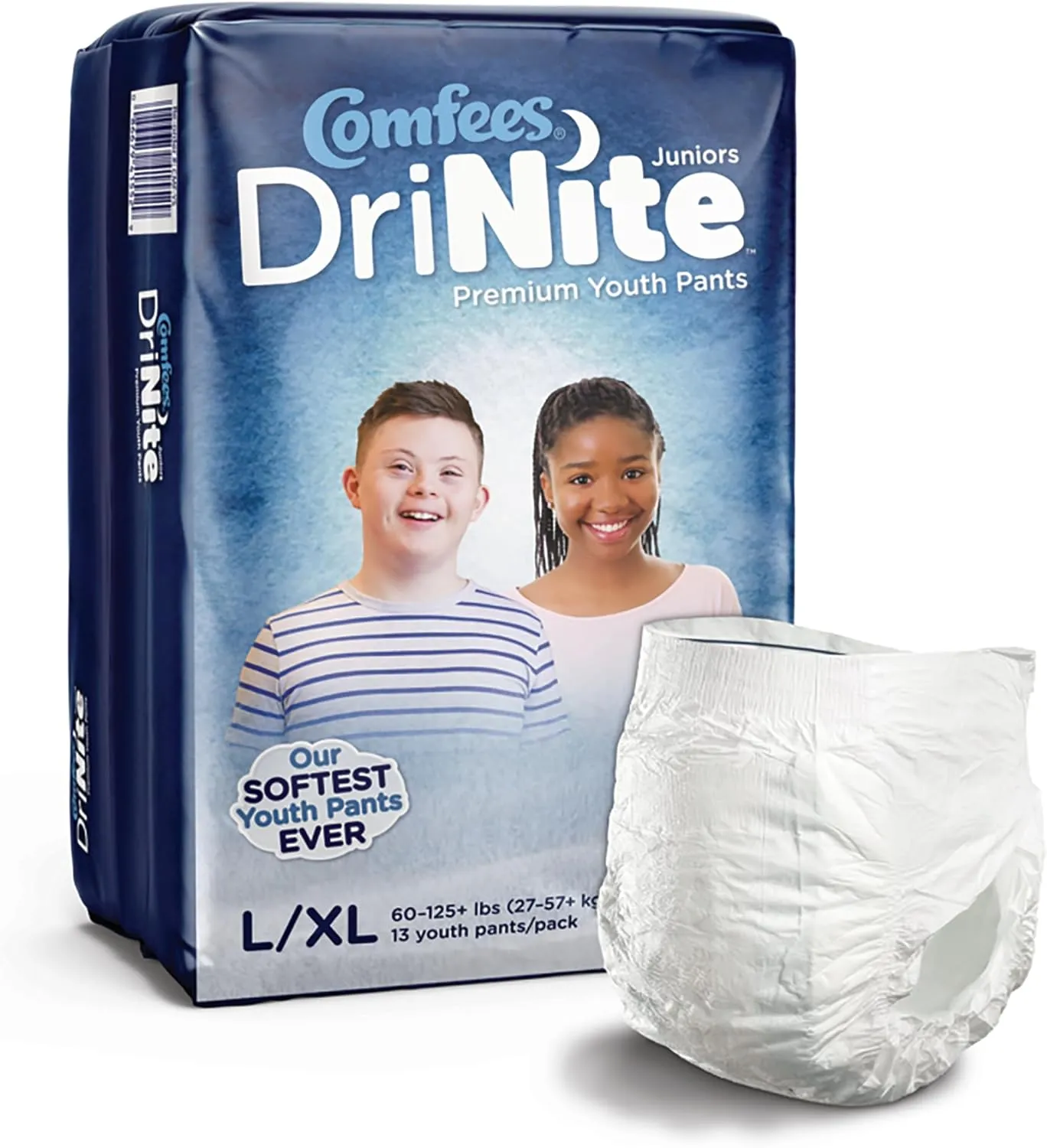 Comfees DriNite Juniors Youth Youth Absorbent Underwear Large / X-Large 60 to 125 lbs. CMF-YLXL, 13 Ct