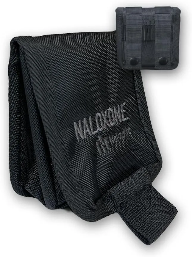 Compact Naloxone Molle Carry Pouch - First Responder Endorsed, Ballistic Nylon, Insulated, Reinforced Molle Straps for molle Vest Deployment - Holds 1-2 Doses (Naloxone NOT Included)