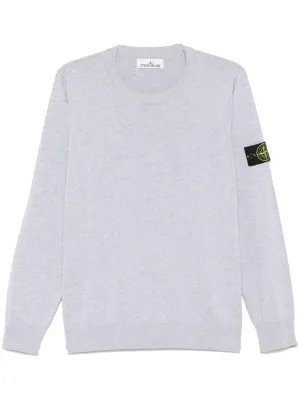 Compass-badge sweater