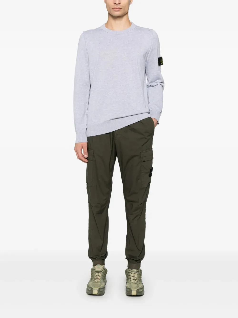 Compass-badge sweater