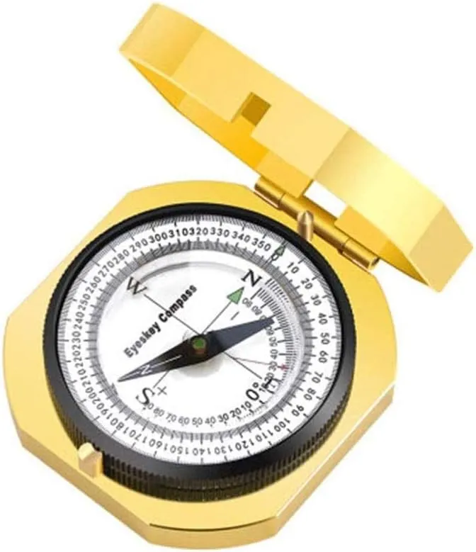 Compass Field Investigation Waterproof Compass Outdoor North Pointer, Orienteering Compass,Hiking Backpacking，Compass Tools Expedition Camping Classic Pocket Watch Style Compass
