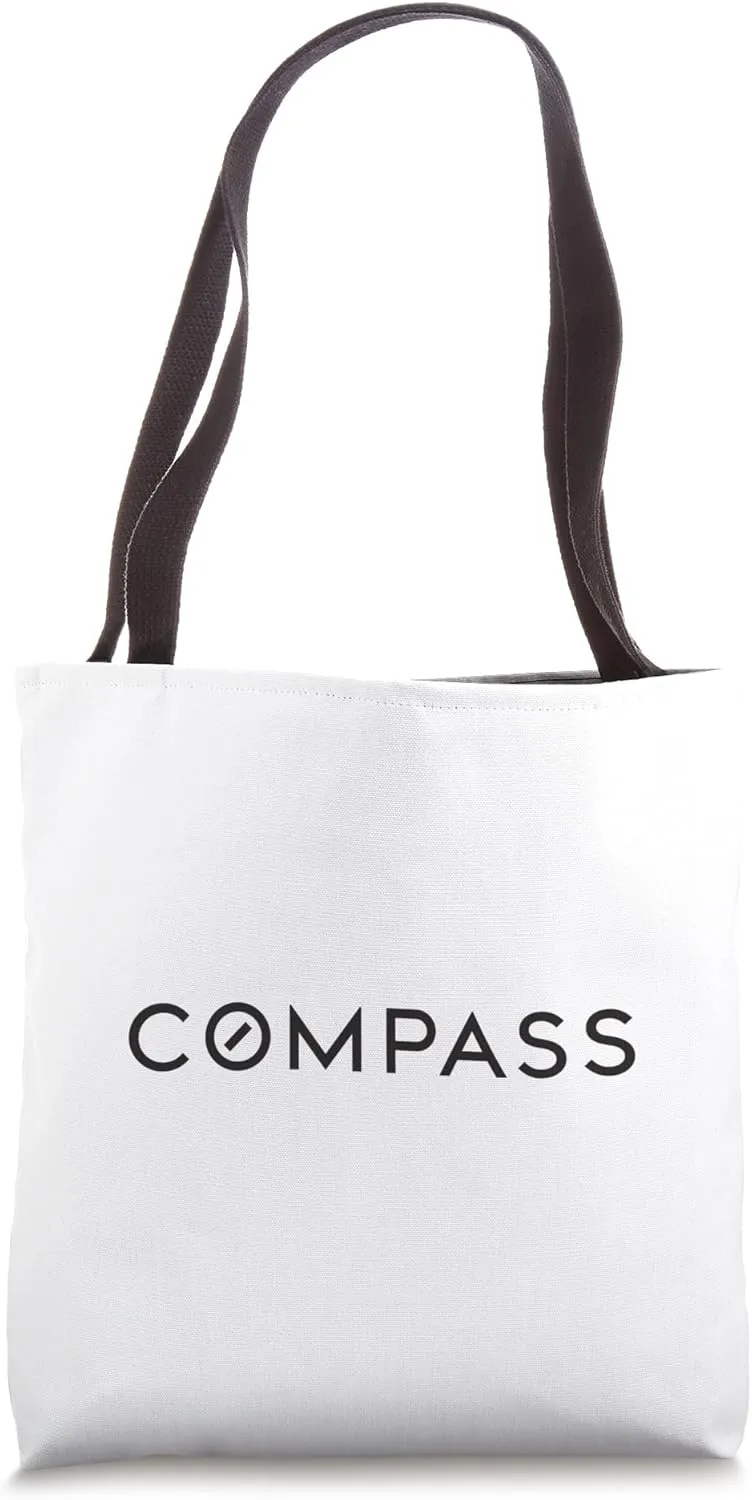Compass Real Estate - Black Text Logo Tote Bag