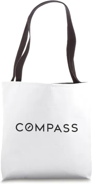 Compass Real Estate - Black Text Logo Tote Bag