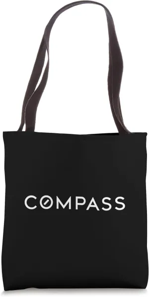 Compass Real Estate - White Text Logo Tote Bag