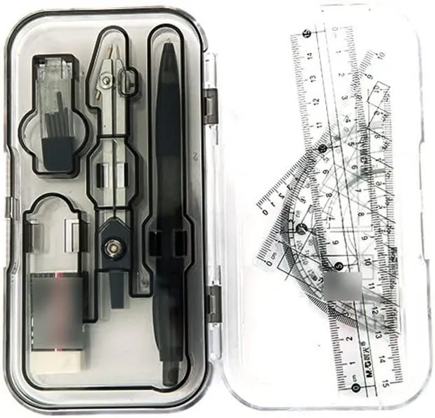 Compass Set 8 Piece Compass Drawing Set Professional High Precision Compass Pencil Compass Drawing Set School Stationery Compass Indexer Compasses Sets