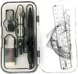Compass Set 8 Piece Compass Drawing Set Professional High Precision Compass Pencil Compass Drawing Set School Stationery Compass Indexer Compasses Sets