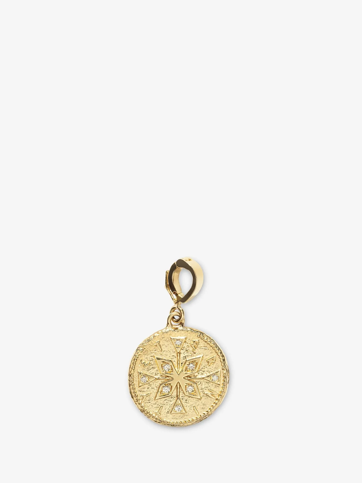 Compass Small Diamond Coin Charm