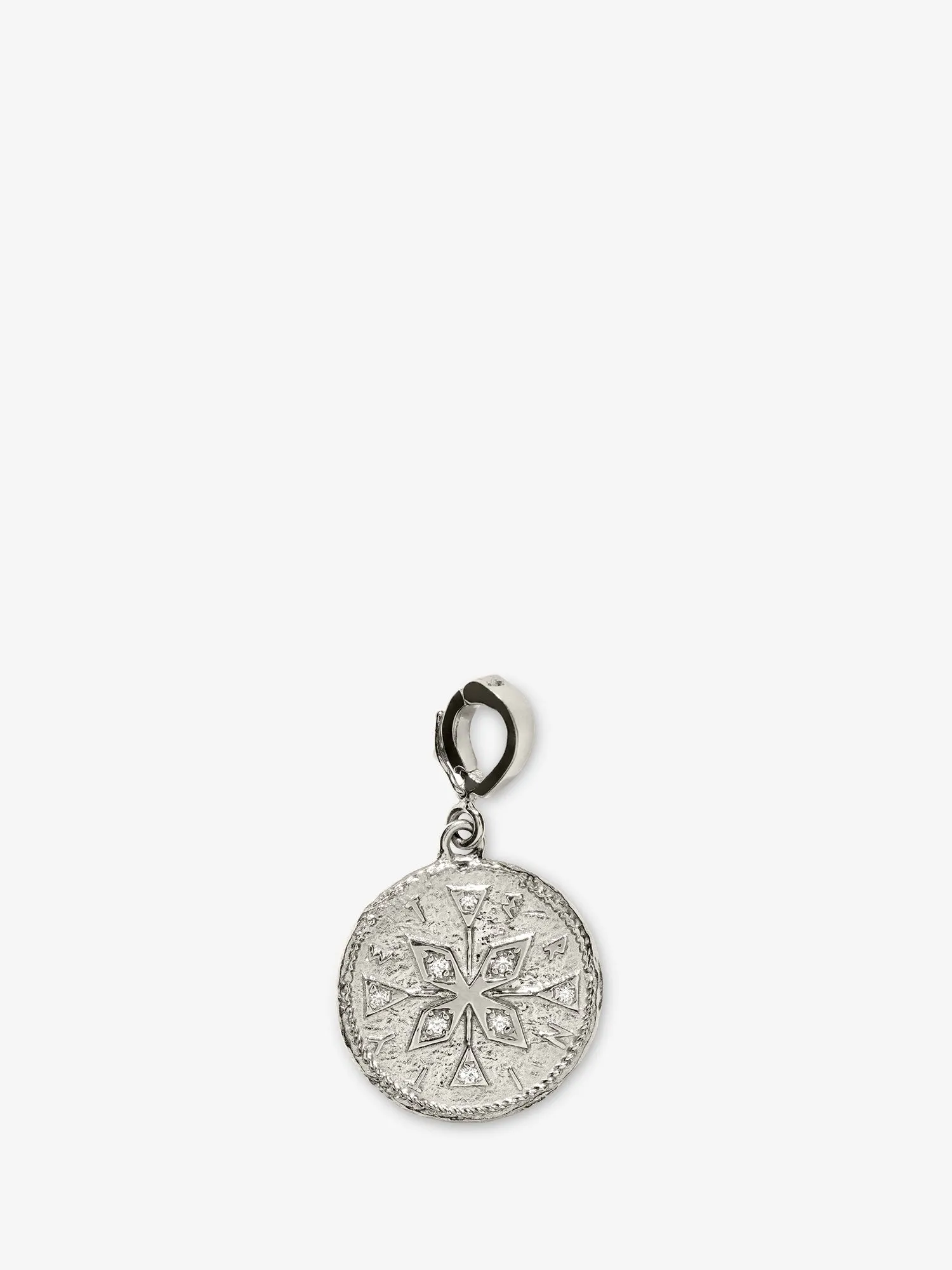 Compass Small Diamond Coin Charm