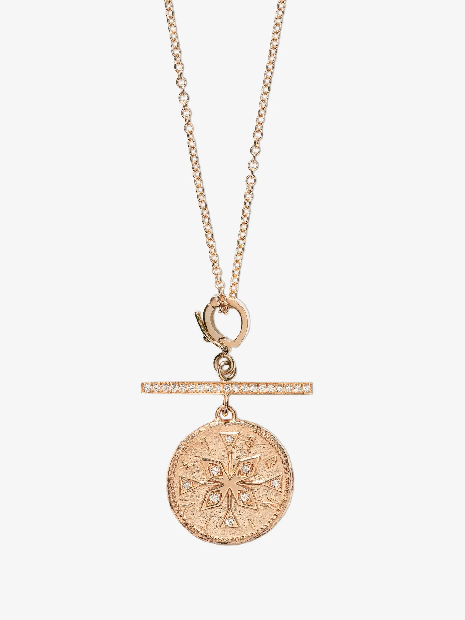 Compass Small Diamond Coin Charm