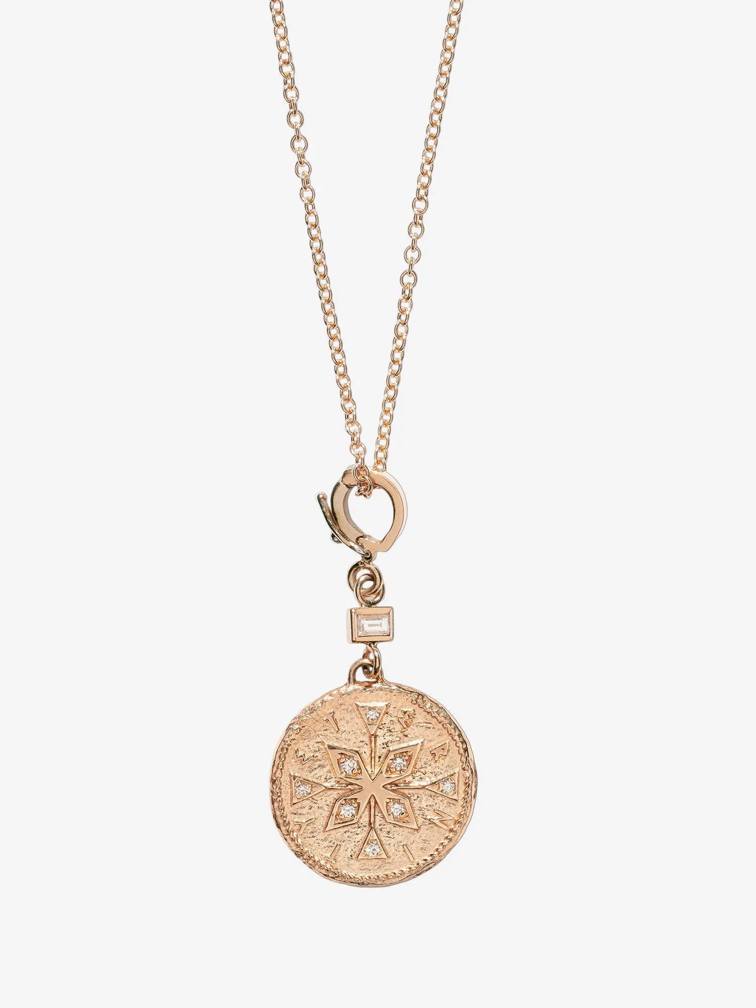 Compass Small Diamond Coin Charm