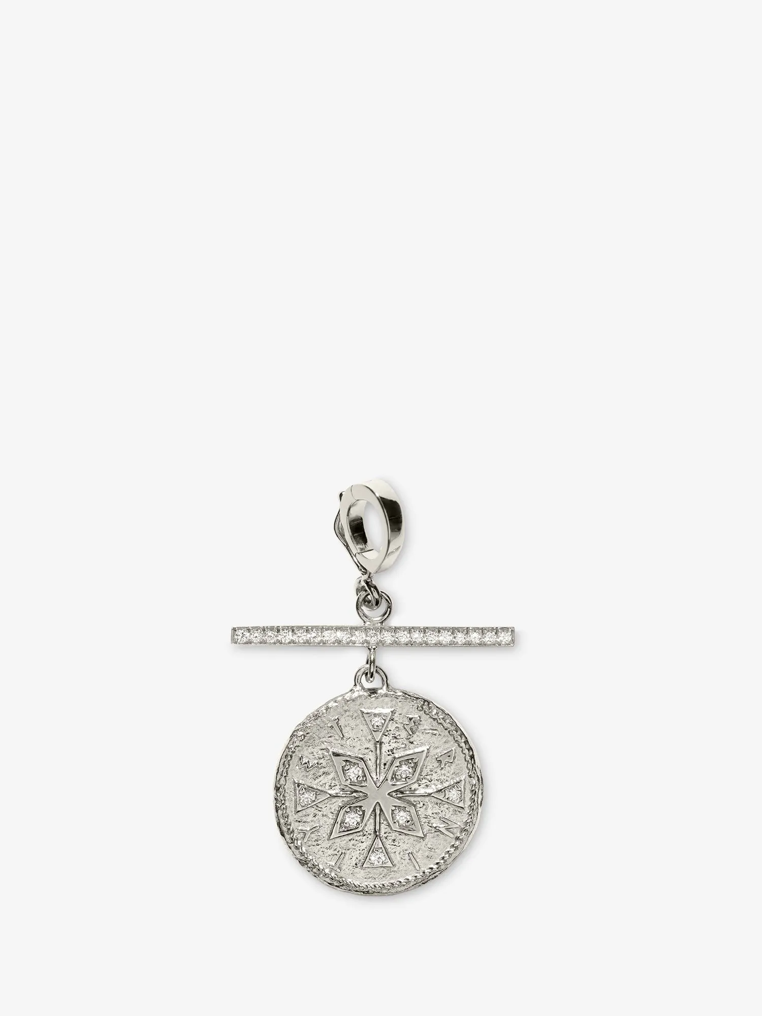 Compass Small Diamond Coin Charm